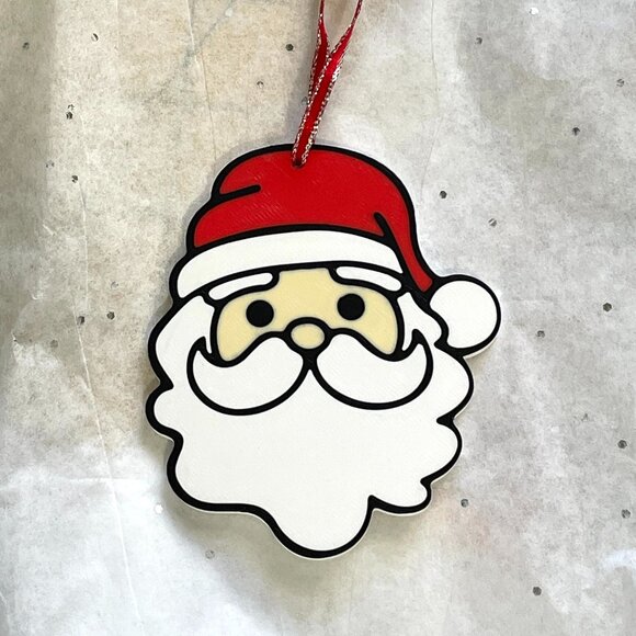 Set of 2 3D Printed Gingerbread Man and Santa Ornaments-New! - Picture 3 of 4